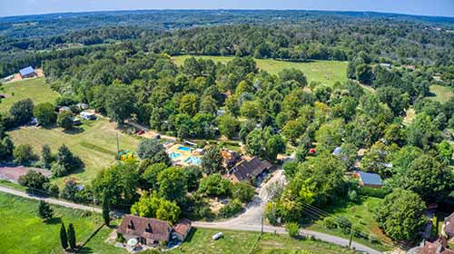 vue aérienne camping Brin d'Amour